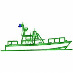 Boats Embroidery Design 3 Boats Embroidery Design 3